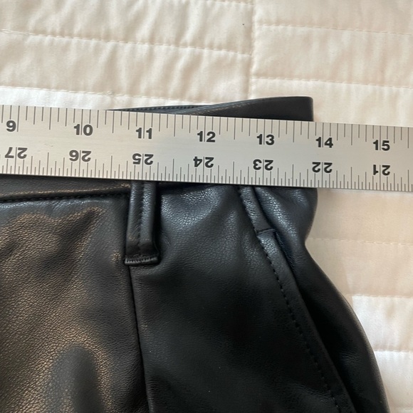 Dorthee Schumacher Pleated Vegan Leather Pants black cropped cuffed HIGH RISE - Picture 13 of 16